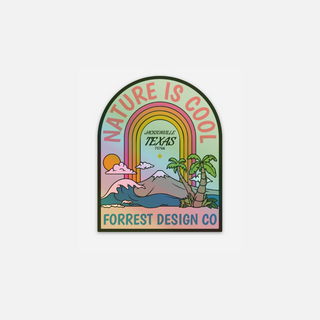 Nature is Cool Holographic Sticker